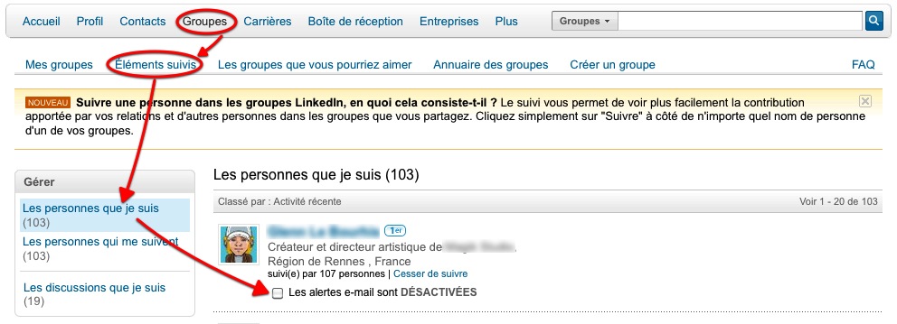 LinkedIn veille réseau