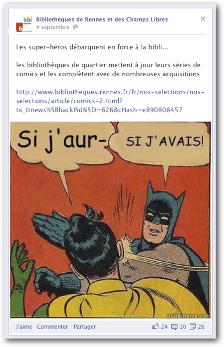 batman corrigeant les fautes d'orthographes de Robin