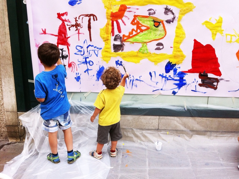 enfants peinture